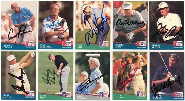 1991 Pro Set Golf Signed Near Set (282/285) - Beckett Pre-Cert